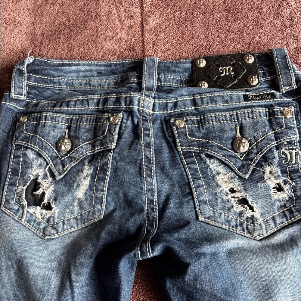 Miss Me Women's Blue Distressed Jeans